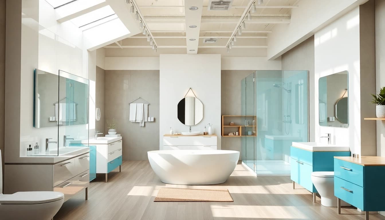 Besuchen Sie die sonni sanitär GmbH für hochwertige Badezimmerprodukte in einem eleganten Showroom.