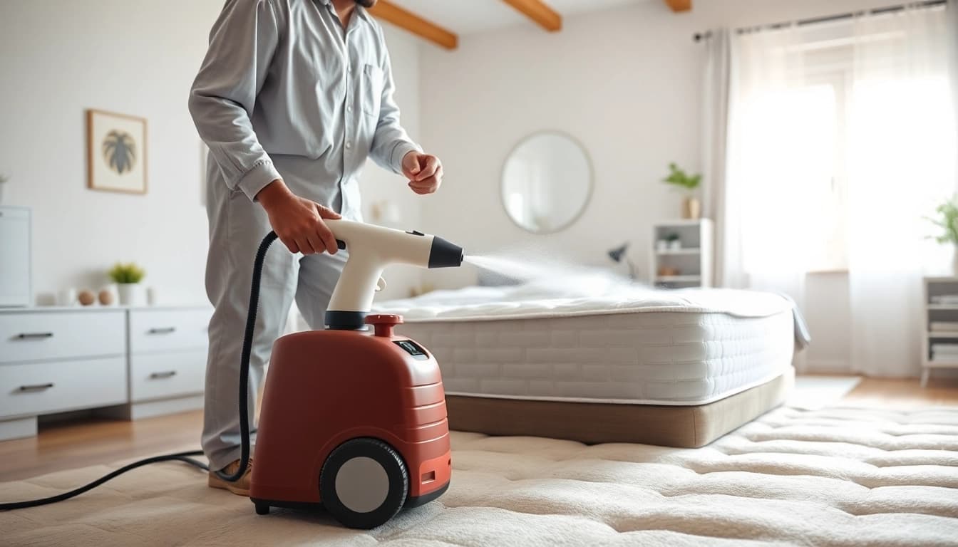 Exterminator applying affordable bed bug control techniques to eliminate pest issues efficiently.