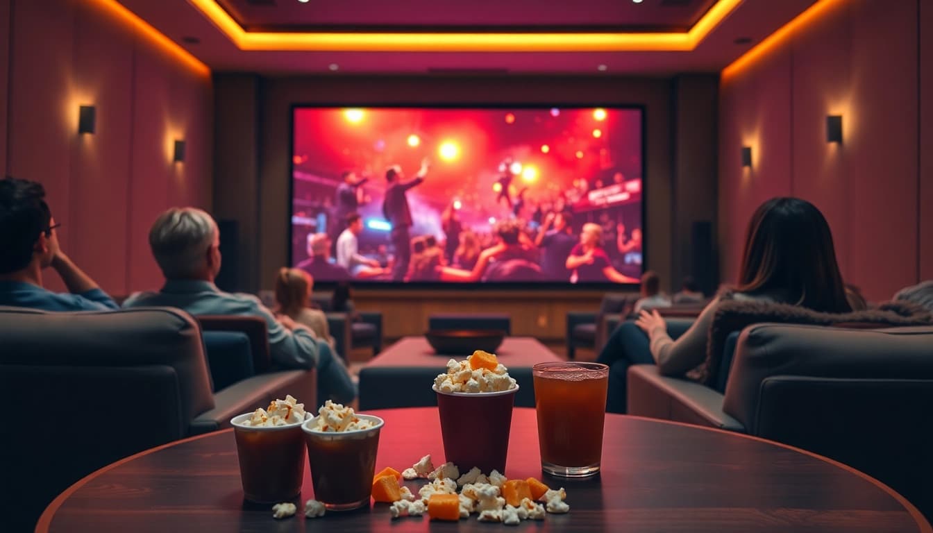 ดูหนังฟรีในบรรยากาศสบายๆ ของโรงหนังที่บ้านพร้อมขนมและเครื่องดื่ม