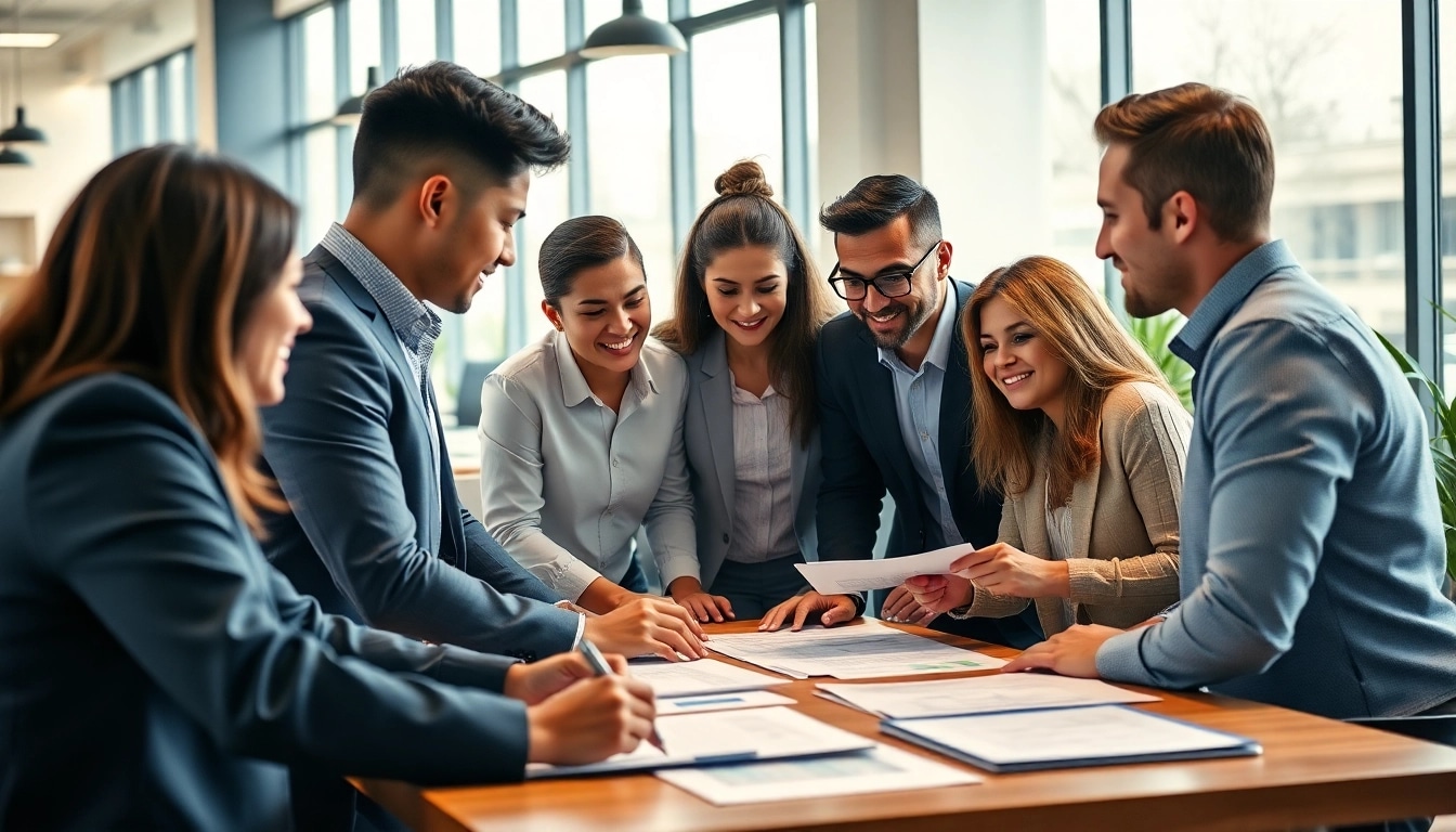 Optimize customer interactions using WhatsApp Business CRM with a collaborative team meeting illustration.