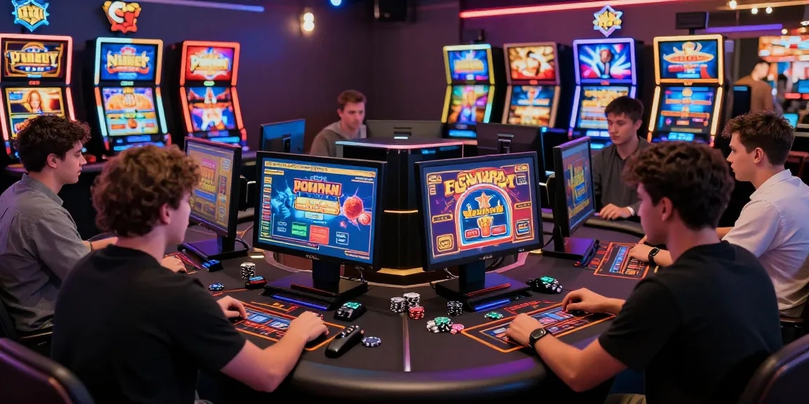 Exciting interactive scene at mvc.org.uk highlighting players enjoying credit card casino games with vibrant themes and engaging gameplay.