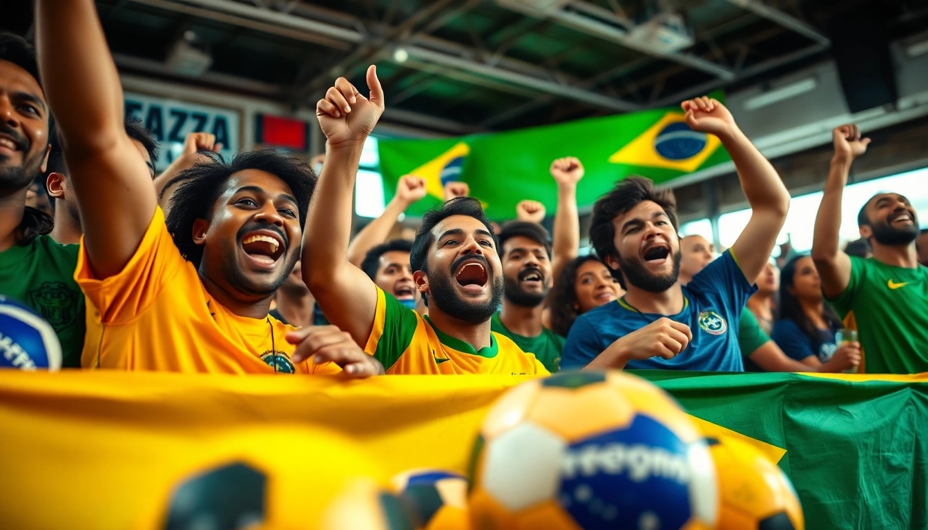 Engaging scene featuring the best sports betting sites Brazil, highlighting vibrant Brazilian culture and sports enthusiasm.