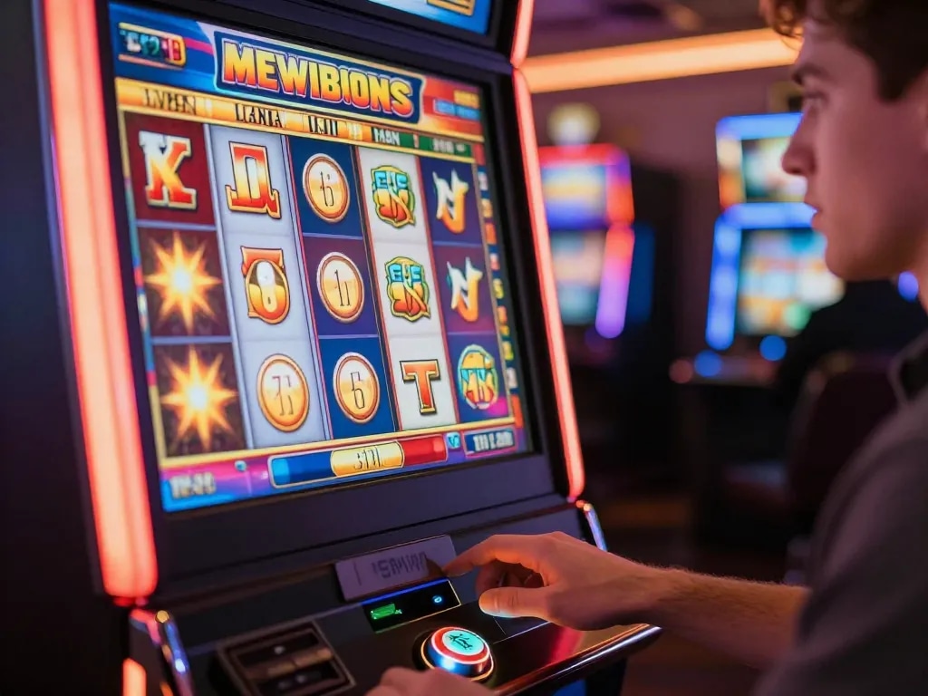 Experience slot gacor hari ini as a player engages with an exciting slot machine.