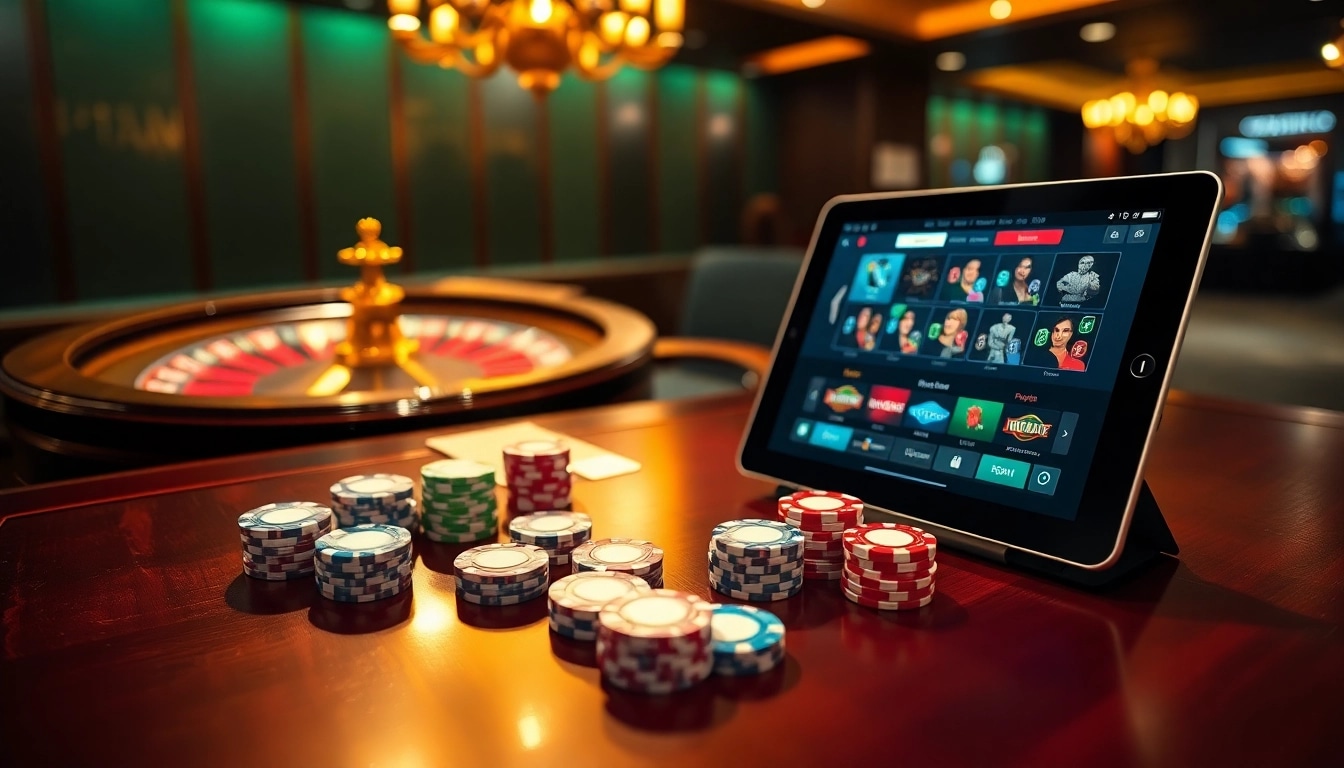 Experience the thrill of GK88 gambling with vibrant poker chips and lively casino atmosphere.