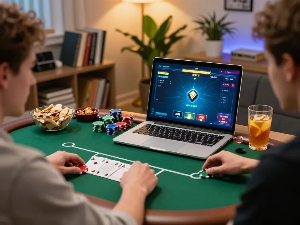 Player enjoying a thrilling game at 678vip online poker table, showcasing essential strategic skills