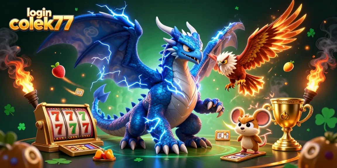 Experience winning moments with login colek77 as characters celebrate jackpots and bonuses in a dynamic casino scene.