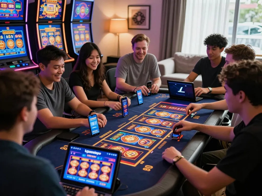 Exciting online gaming session on Ligasedayu platform with players enjoying slots and live casino.