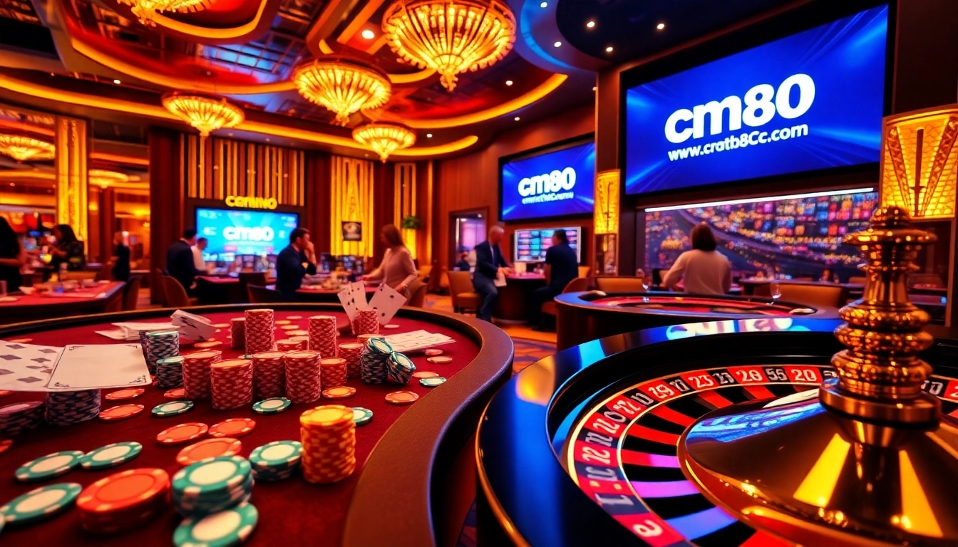 Experience the excitement of cm88.com with vibrant casino tables filled with action and luxury.