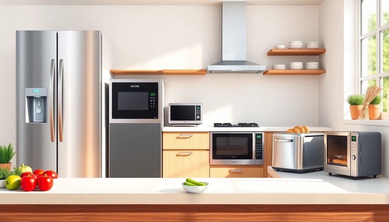 Showcasing affordable appliance range in a modern kitchen setup, reflecting energy and accessibility.