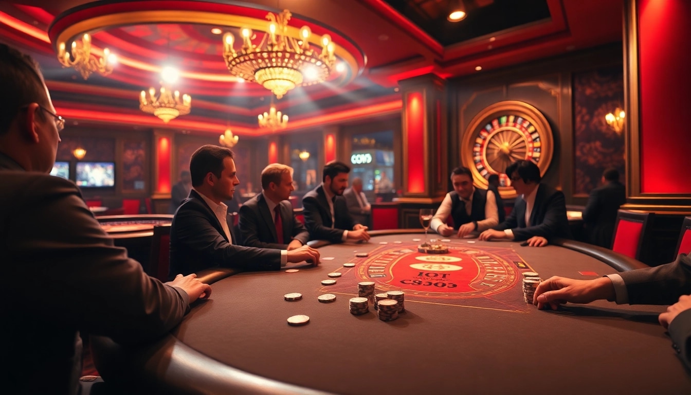 Experience the thrill of gaming and নিবন্ধন করুন at a vibrant casino gaming table.
