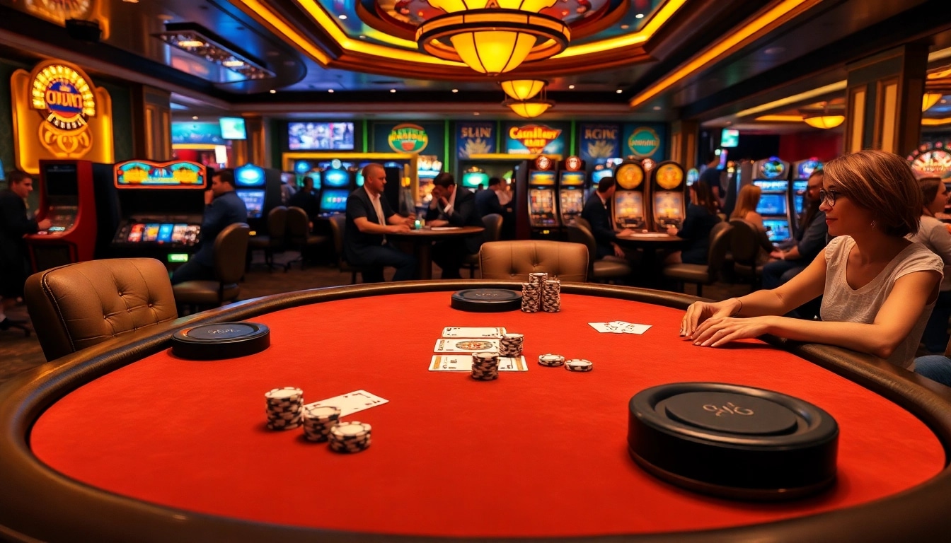 Pemain yang merencanakan strategi dalam permainan poker yang mendebarkan di meja kasino yang mewah.