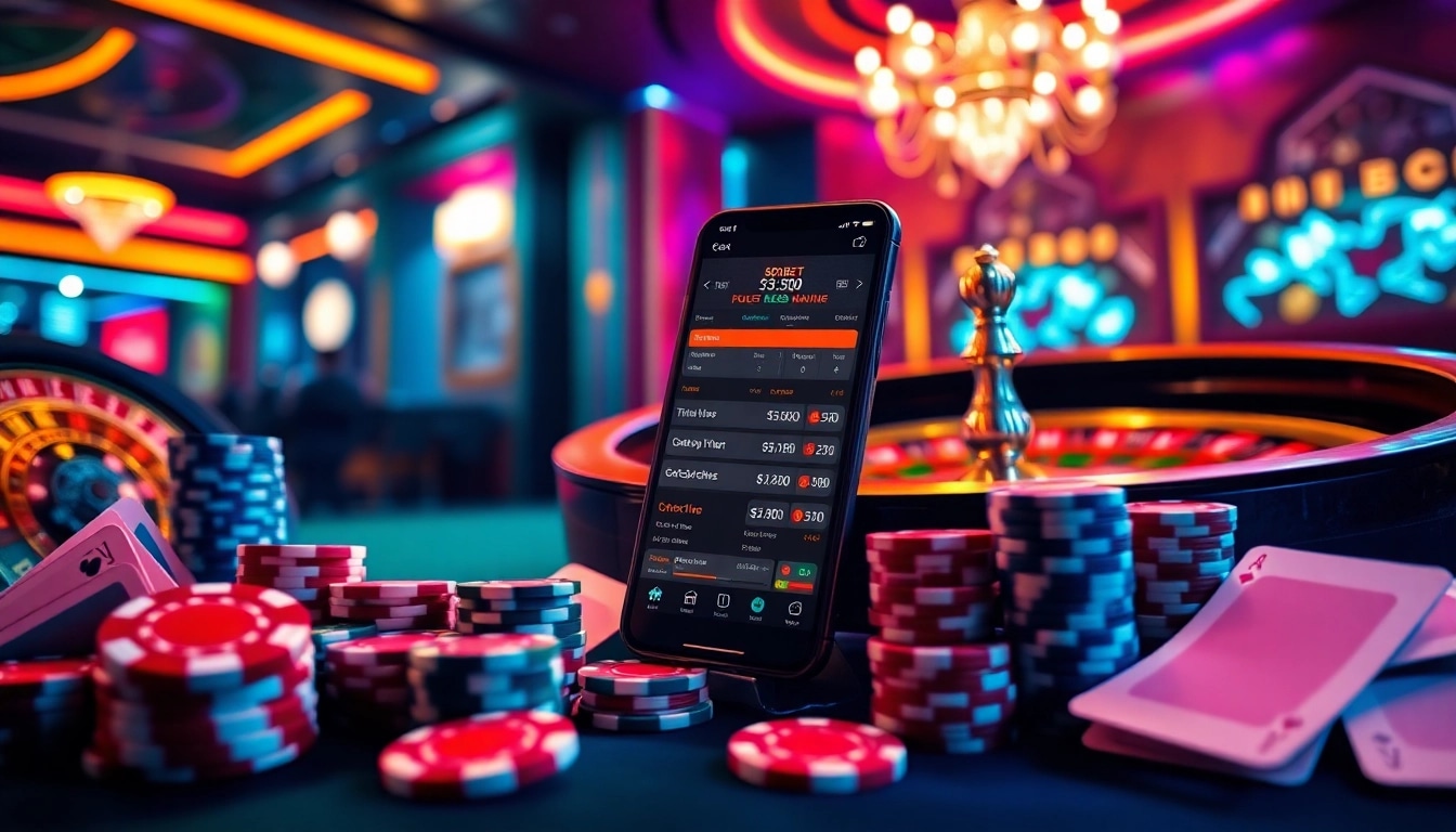 Experience sbobet betting excitement with vibrant chips and a modern online interface.