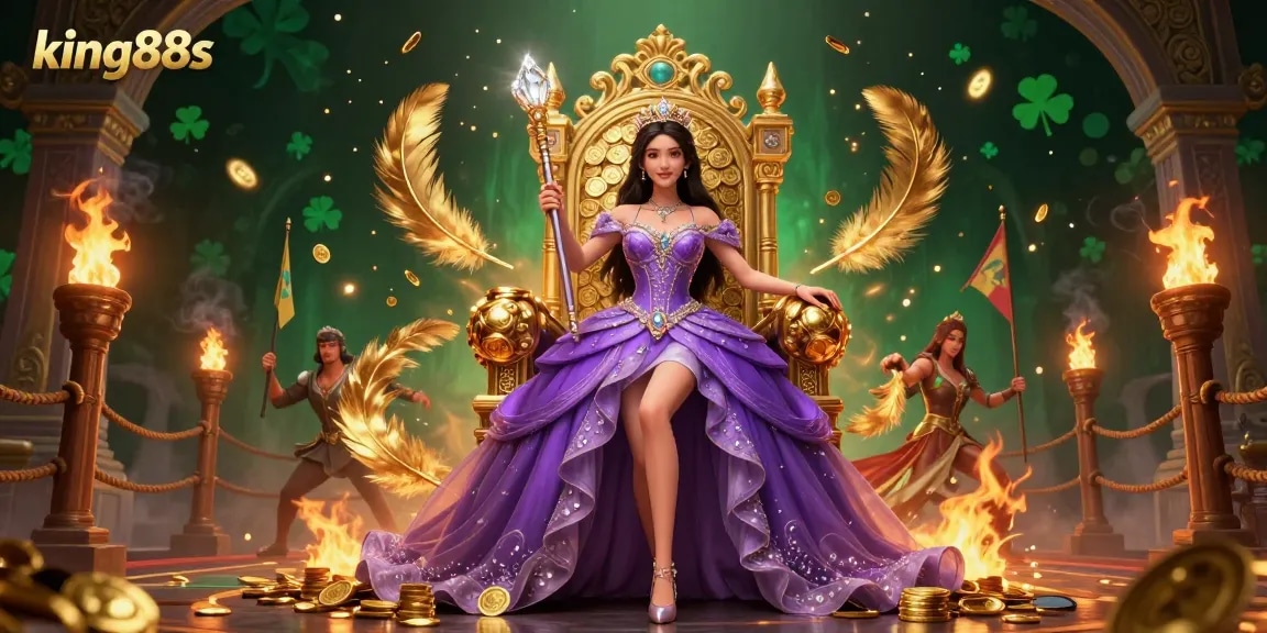 Engage with the enchanting king88s gaming universe showcasing stunning elements of luck and skill in an immersive casino setting.