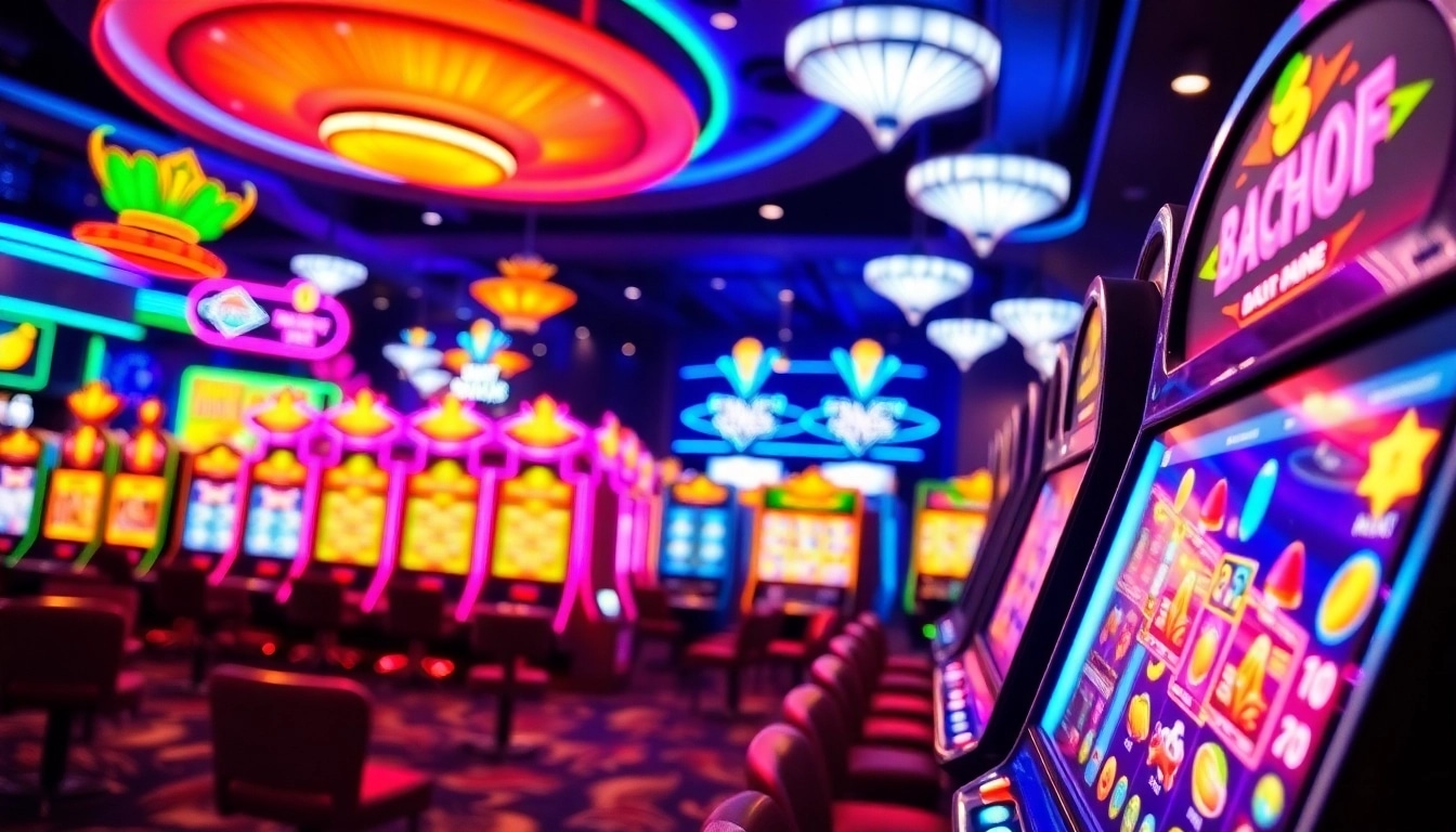 Permainan slot depo 1k sedang dimainkan dengan mesin berwarna cerah dan interaksi pemain yang menarik.