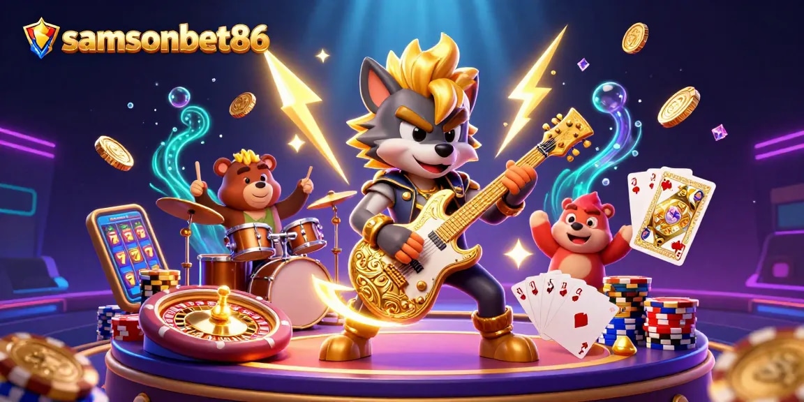 Experience thrilling casino action with samsonbet86 featuring rock star characters and high-stakes excitement.