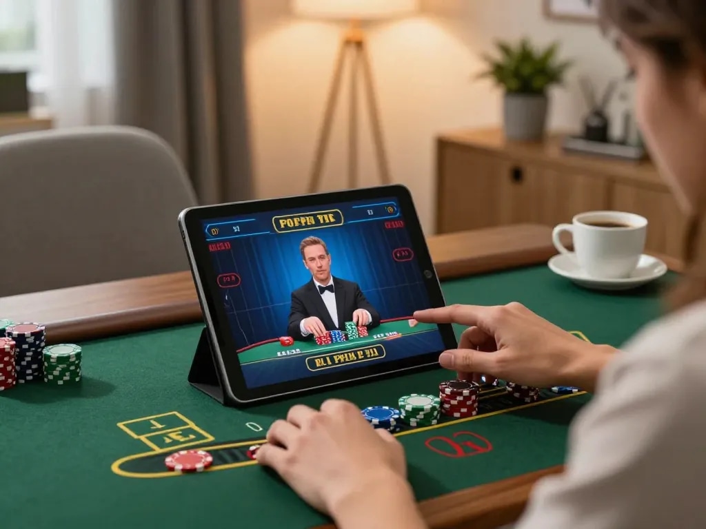 Play blackjack on f8bet online platform showcasing live dealer gameplay and interactive features.