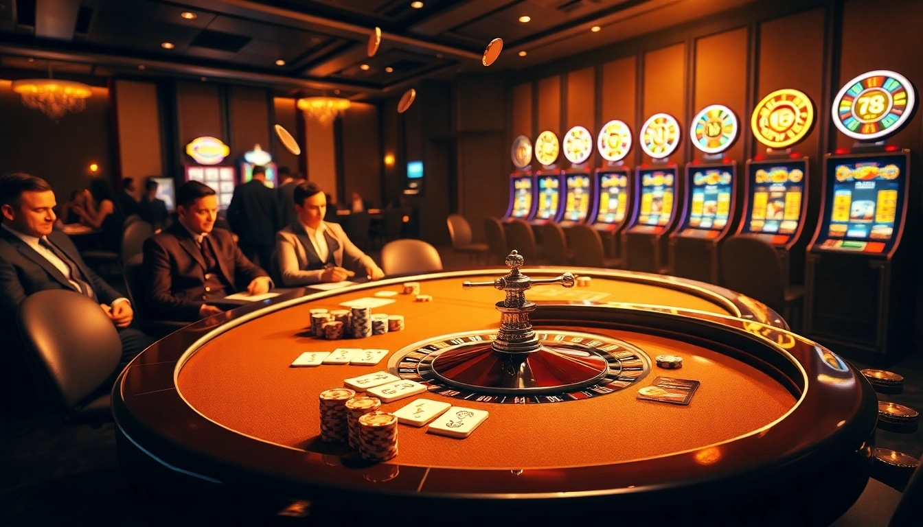 Experience Lc 88 excitement with vibrant casino tables and thrilling gaming action.