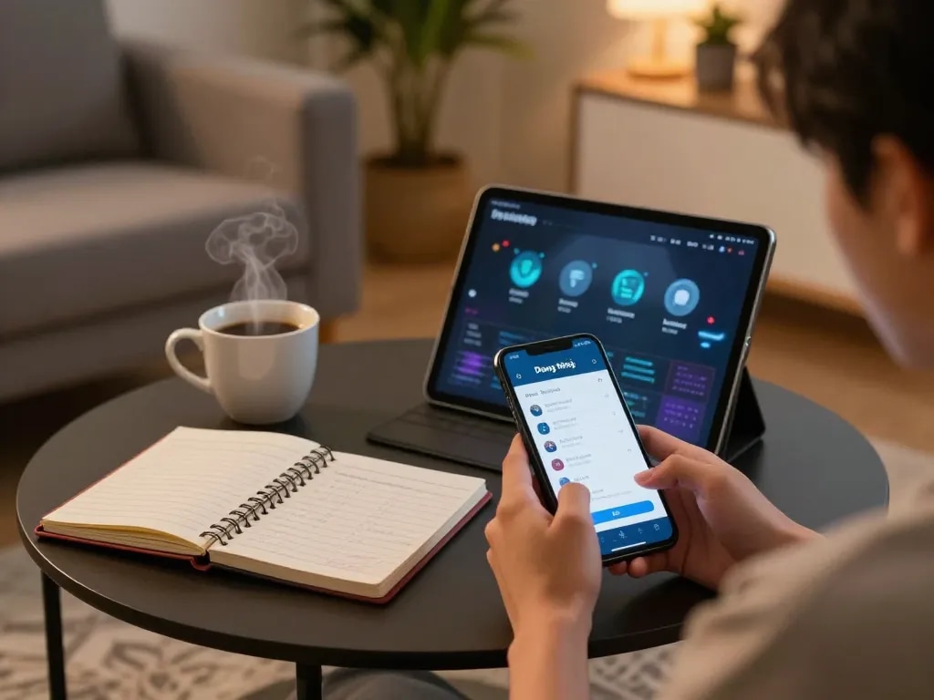 Experience Đăng Nhập FB88 on a smartphone at home with a cozy atmosphere for responsible gambling.