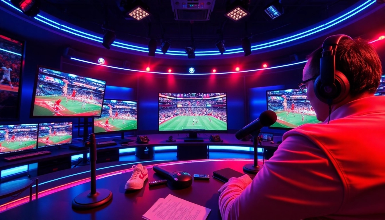 Experience high-quality sports broadcasting with 토토티비 featuring dynamic studio setups and live events.