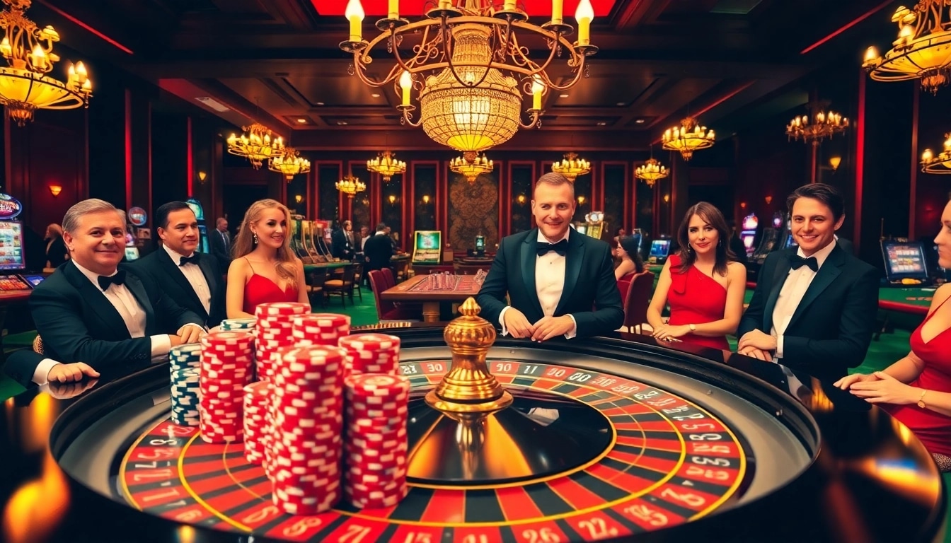 Players engaged with the roulette table, showcasing excitement while exploring the 789f link for online gambling.