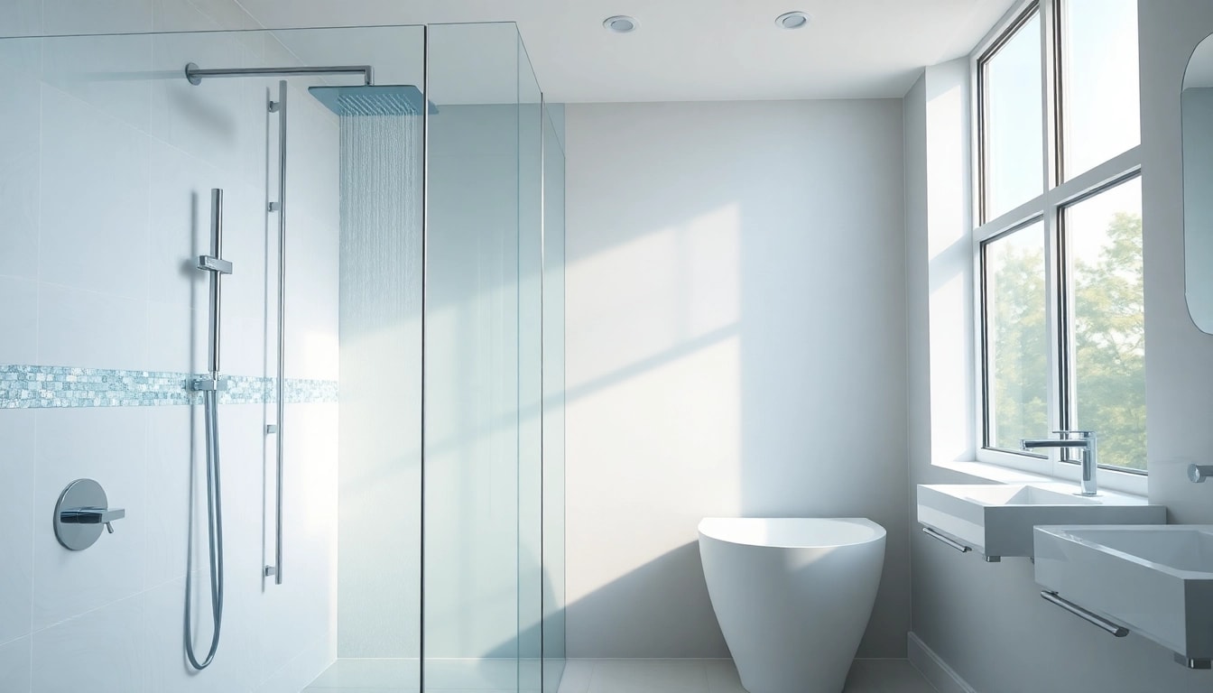 Experience elegant showers au in a modern, serene bathroom with sleek fixtures.