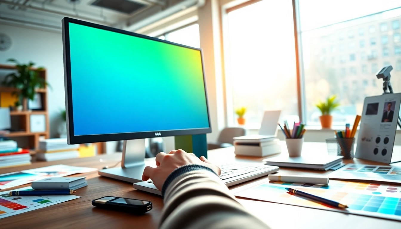 Crafting engaging edmonton web design solutions in a vibrant office environment.