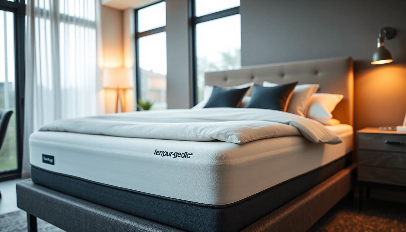 Experience the comfort of the tempur-pedic tempur-adapt mattress in a beautifully arranged bedroom.
