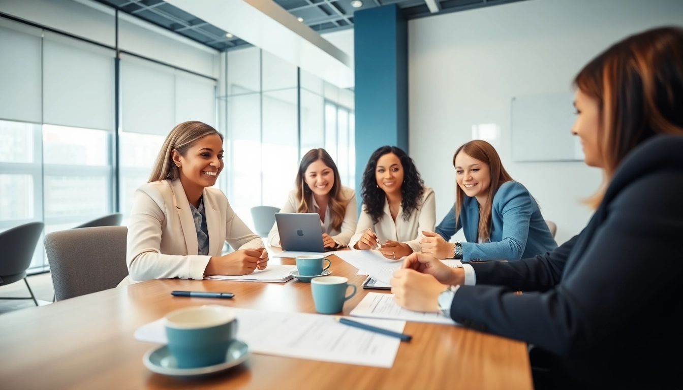 Team discussing Family Law Financial Agreements in a modern legal office setting.