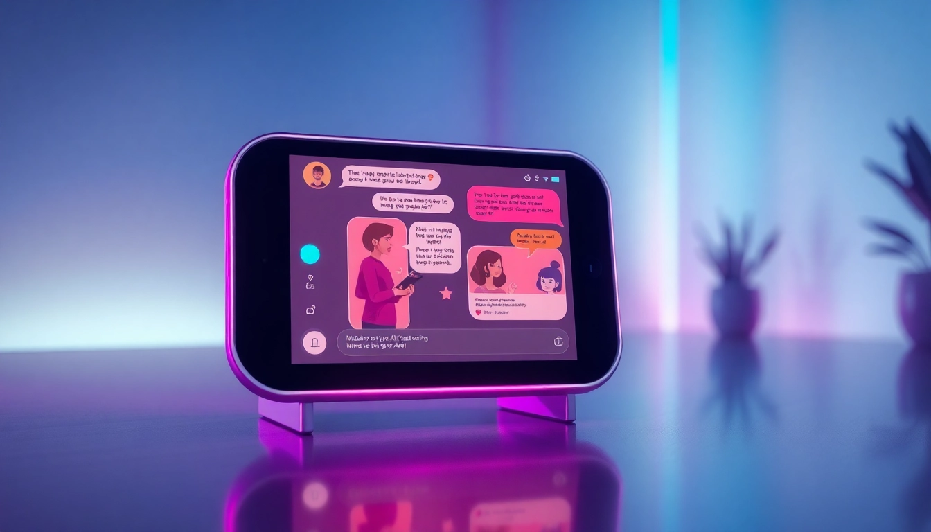 Engaging AI chat sex interaction on a futuristic chatbot interface.