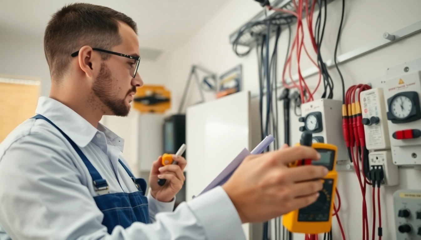 Performing edmonton electrical maintenance with expert precision and care in a residential setting.