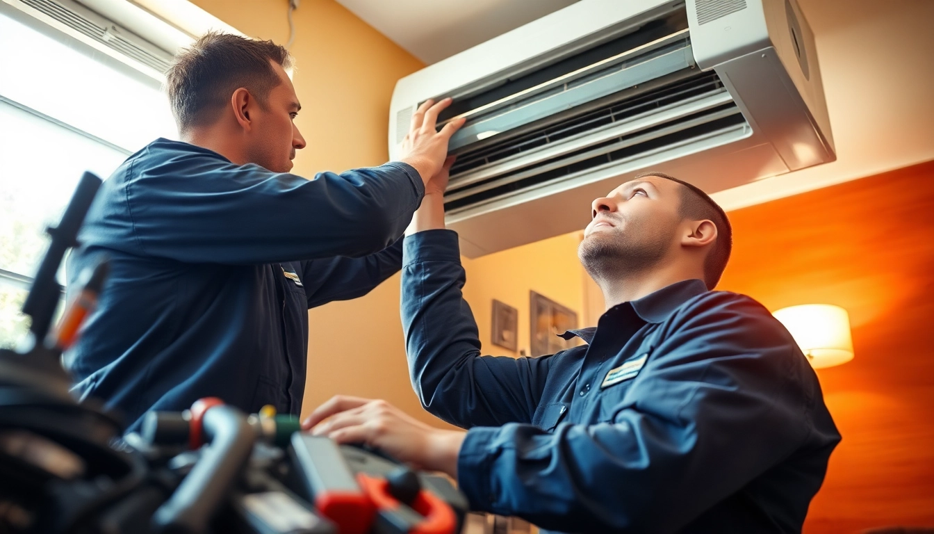 Skilled technician performing HVAC repair Tampa on air conditioning unit with precision.