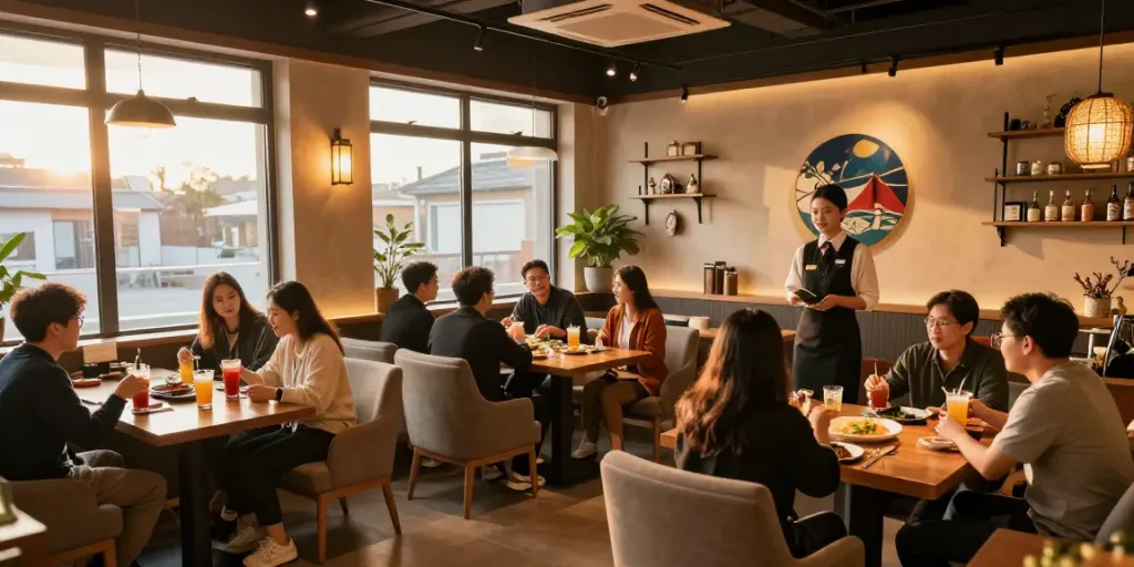 강남구구단에서 즐거운 시간을 보내는 손님과 매력적인 호스트의 모습