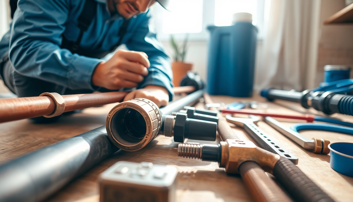 Provide whole house repiping services Clearwater FL with skilled technician working on pipes.