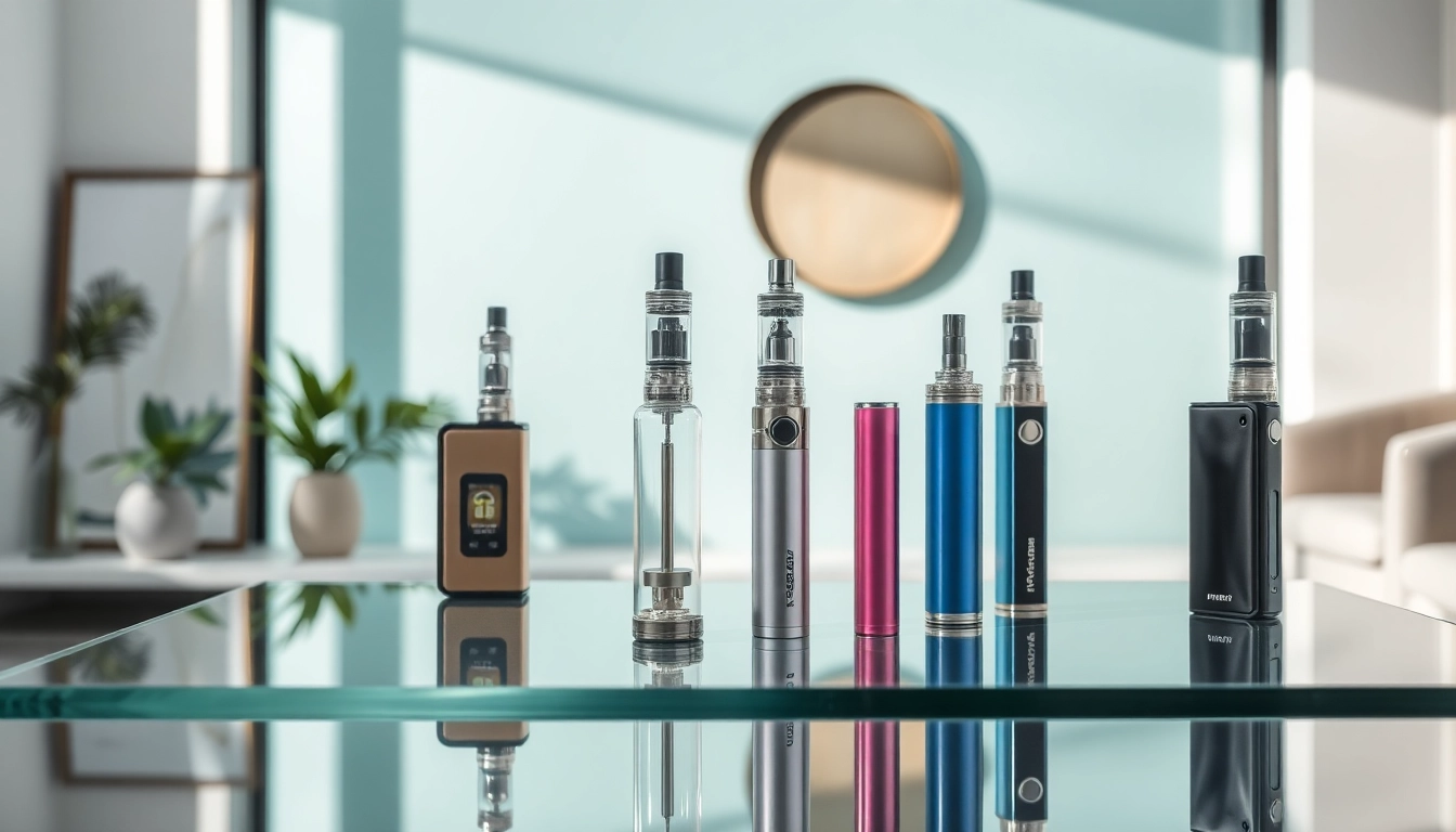 Showcase offstamp vapes elegantly arranged to highlight their unique aesthetic and quality.