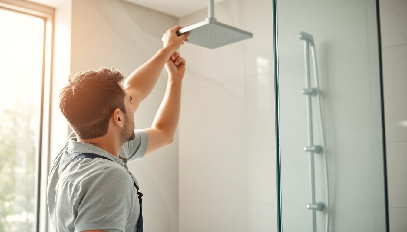 Transform your home with sunny shower USA installation in a modern bathroom.
