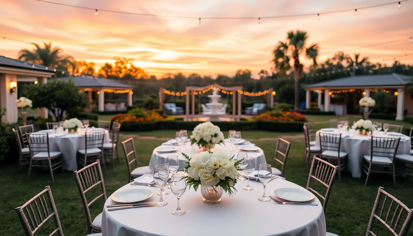 Beautifully styled tables at a Jacksonville wedding venue showcasing elegance and charm.