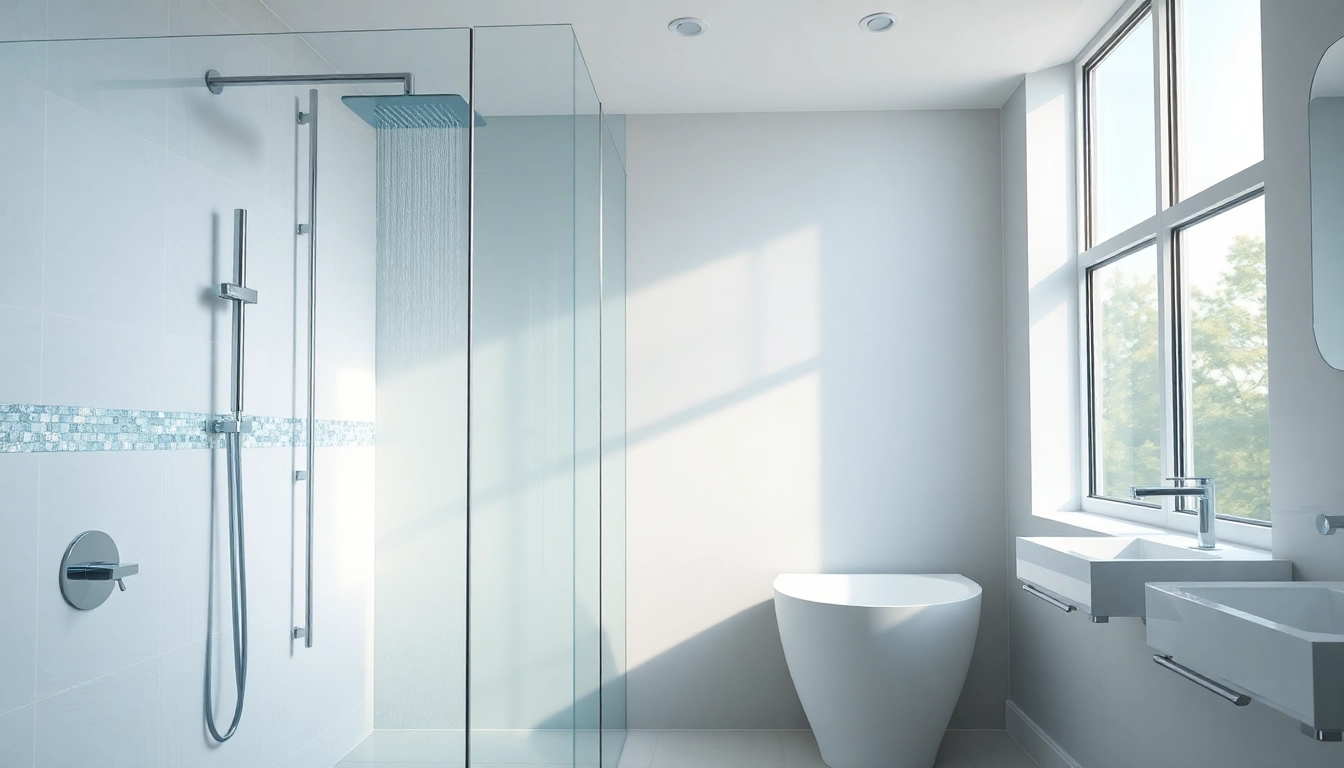 Experience elegant showers au in a modern, serene bathroom with sleek fixtures.
