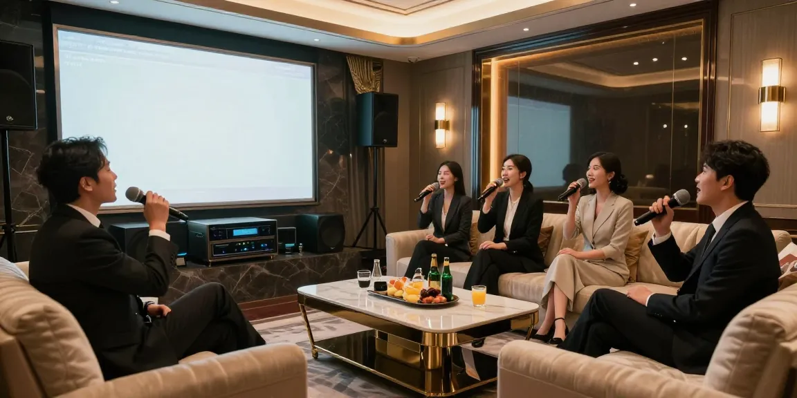 고급스러운 강남쩜오 프라이빗 노래방에서 즐거운 시간을 보내는 전문가들