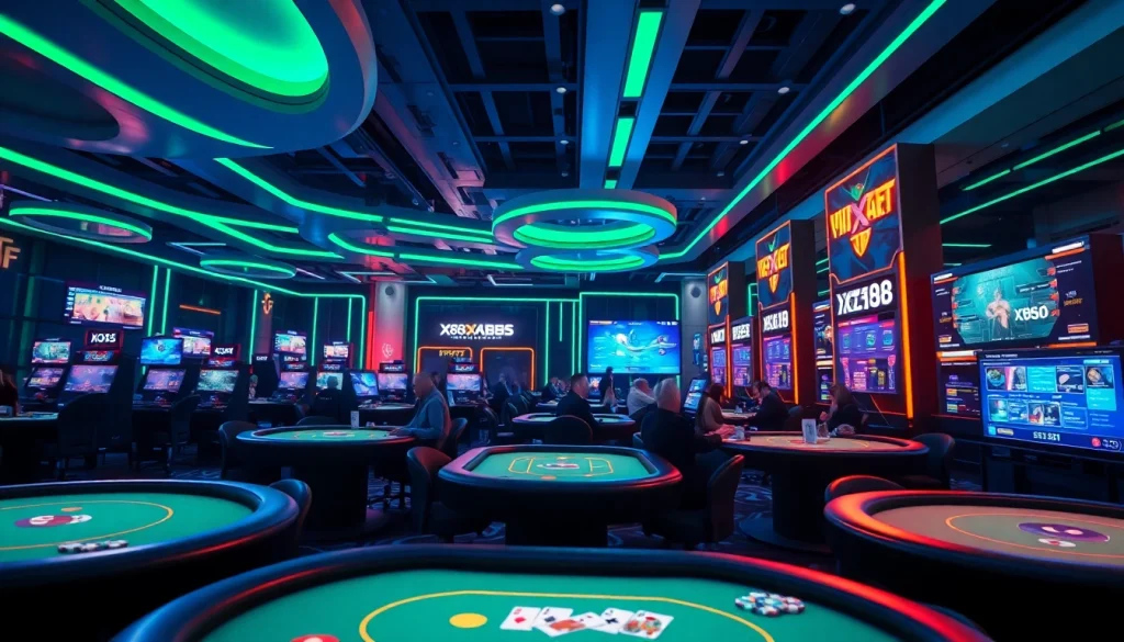 Experience the thrilling world of XX88 online gaming with advanced technology and vibrant casino ambiance.