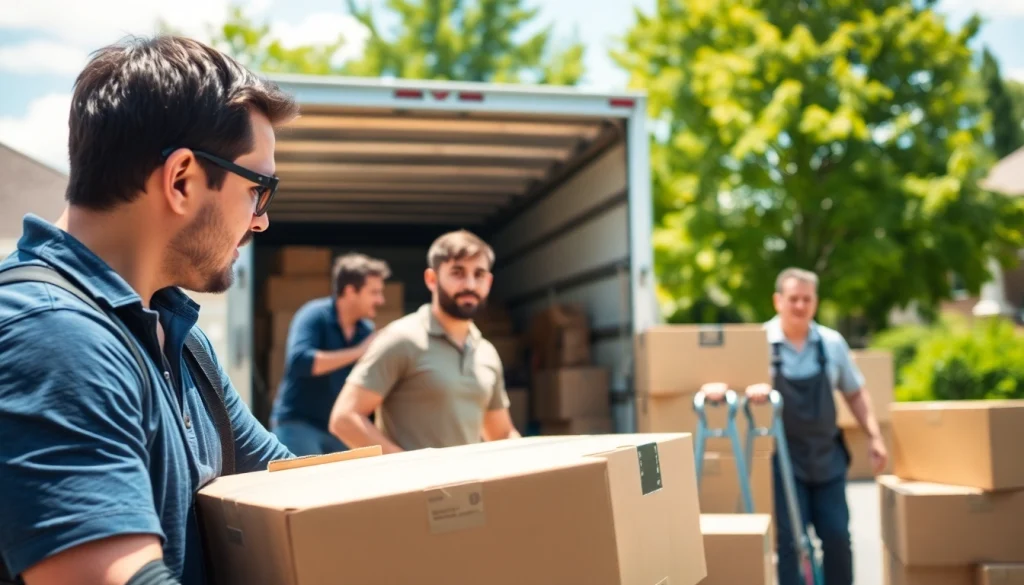Best Toronto Movers efficiently relocating with expert teamwork amidst packed boxes.