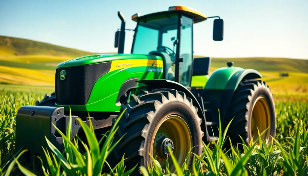 AF88 tractor showcasing excellent design and functionality in an agricultural landscape.