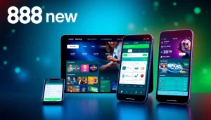 Experience the vibrant interface of 888new, featuring diverse betting games.