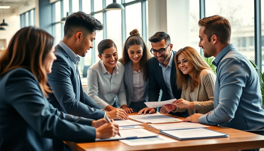 Optimize customer interactions using WhatsApp Business CRM with a collaborative team meeting illustration.