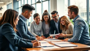 Optimize customer interactions using WhatsApp Business CRM with a collaborative team meeting illustration.