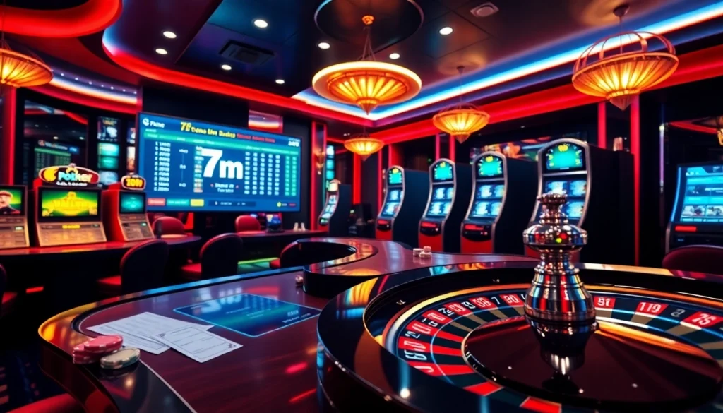 Engaging online gambling interface featuring 7m live scores and vibrant casino elements.