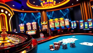 Experience the excitement of jeetbuzz ক্যাসিনো with vibrant casino tables and slot machines.