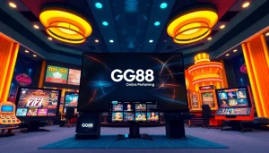 Explore the dynamic gaming experience at gg88.com with a vibrant online casino interface filled with exciting games.
