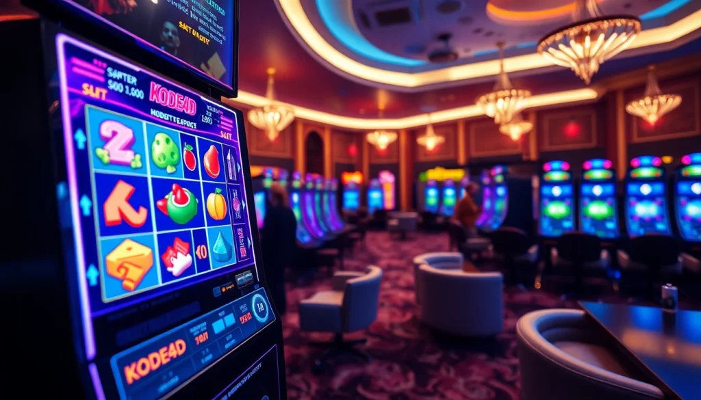 Kode4d slot showcasing an exciting online gaming experience with vibrant visuals and interactive elements.