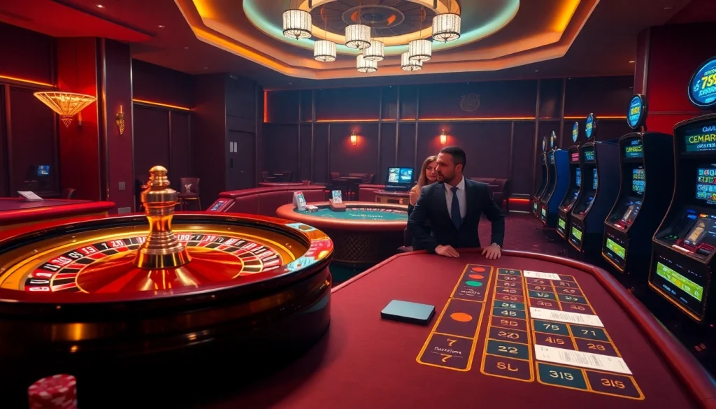 Experience the thrill of gaming at 789f com with exciting casino scenes featuring roulette and blackjack.