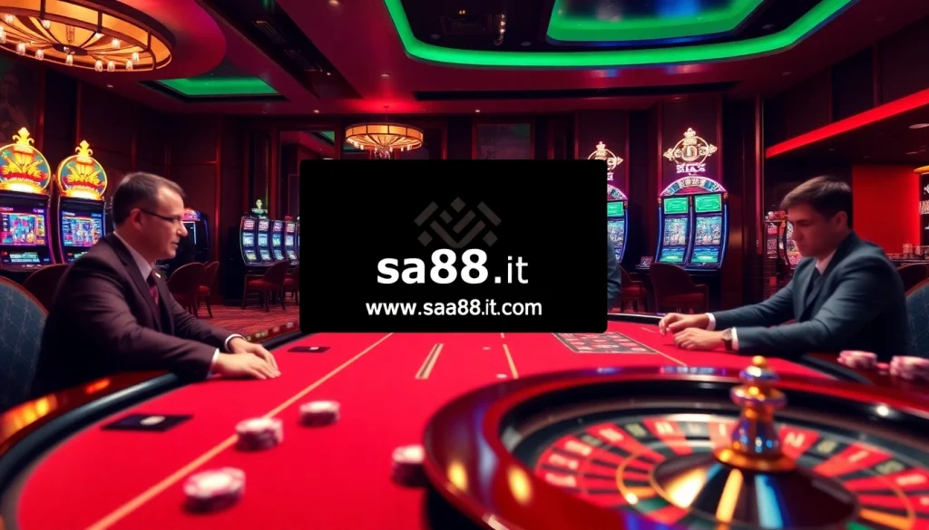 Enjoy thrilling games at https://sa88.it.com/ with vibrant casino visuals, including roulette and poker tables.